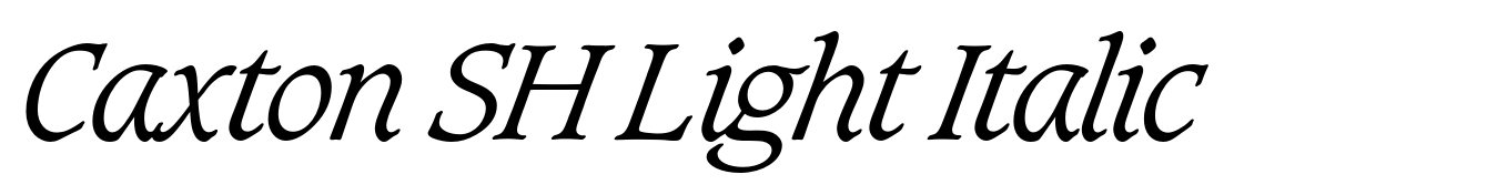 Caxton SH Light Italic